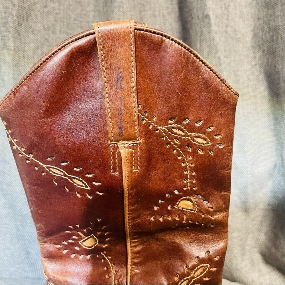 Leather Western Cowboy Boots - Picture 7 of 12